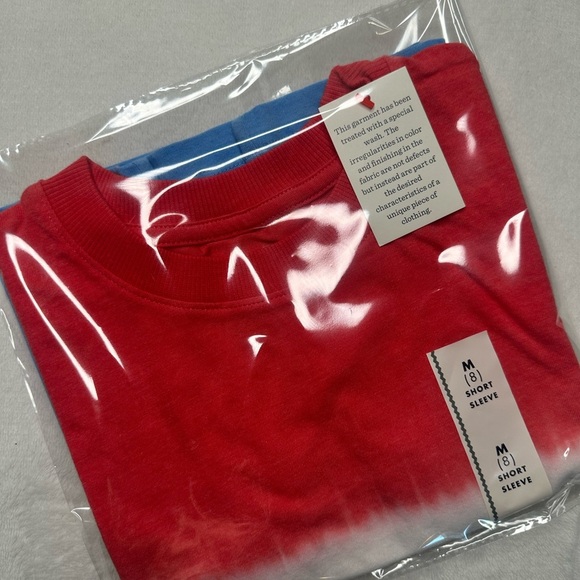 Cat & Jack Red Blue White Tie-Dye T-shirt short sleeve kids sizes choose size👇 - Picture 12 of 13